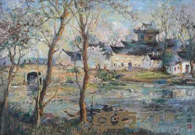 颜文樑 早春三月 20×27cm